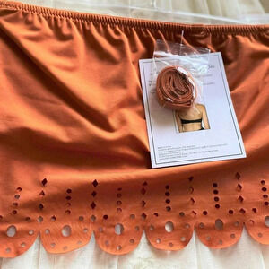 Fashion Forms Laser Cut Bandeau Bra Rust brown shade Size S